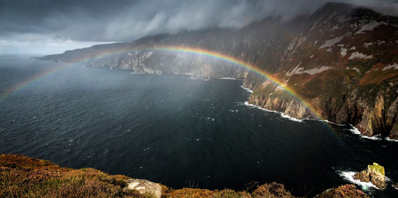 Rainbow over Sliabh League Cliffs, Donegal